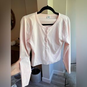 Women's Pink Long Sleeve Top